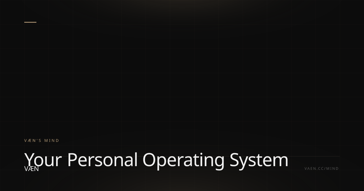 What If Your Life Had an Operating System?